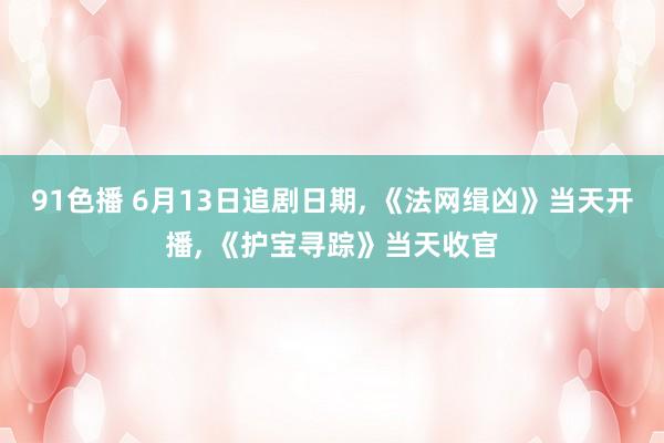 91色播 6月13日追剧日期， 《法网缉凶》当天开播， 《护宝寻踪》当天收官